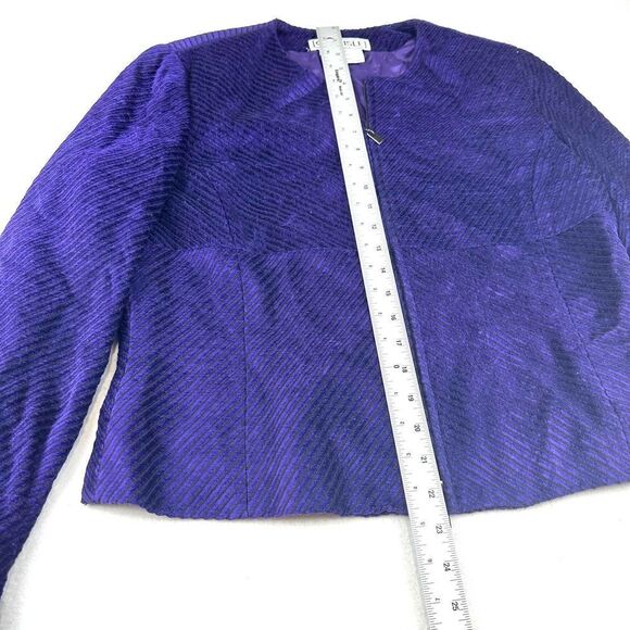 Carlisle Purple Wool Blend Vintage‎ Full Zip Cardigan Sweater Women’s 12 - Picture 7 of 9
